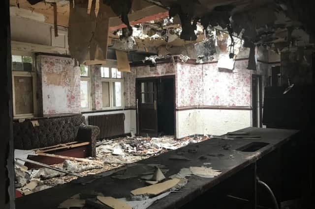 The damage near the old bar area at the Shiregreen Arms. Photo: Beech Grove Homes
