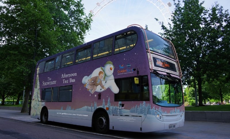 Hop aboard a festively decorated double-decker bus for a magical one-hour afternoon tea tour through central London, complete with Christmas tunes and film favourites. Guests can admire the Oxford Street lights, Big Ben and the London Eye while enjoying scones, mince pies, turkey sandwiches and snowman-themed treats. With vegan, vegetarian and gluten-free options available — plus a souvenir cup to take home — it’s a festive feast on wheels.