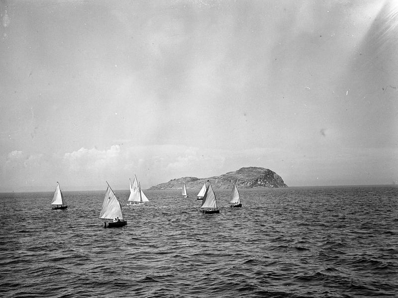 A yachting regatta at North Berwick organised by the East Lothian Yacht Club in 1960.