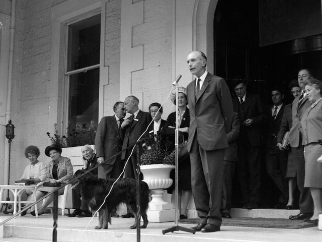 Prime Minister Sir Alec Douglas-Hume giving a speech at North Berwick in May 1964