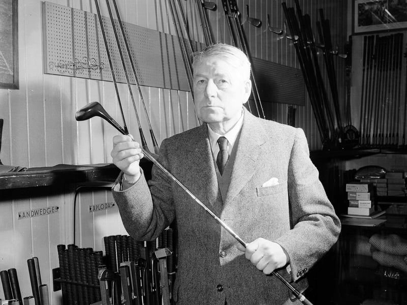 Ben Sayers - the head of the gold club factory in North Berwick - in 1958.