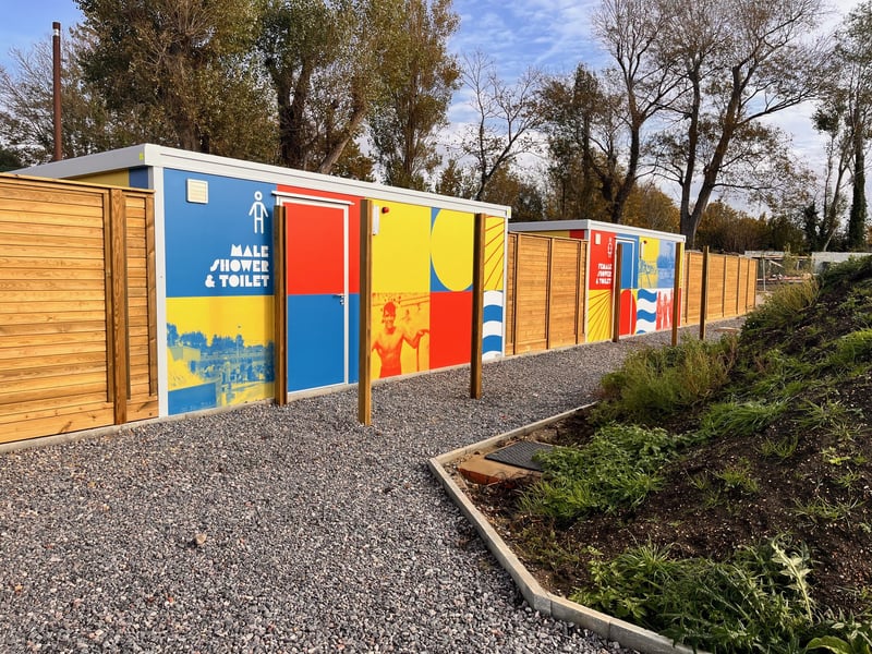 Outside by the shower units the fencing is looking really smart. 

Picture: Portsmouth City Council 