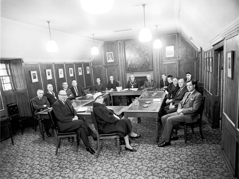 A meeting of Dunbar Town Council in September 1965.