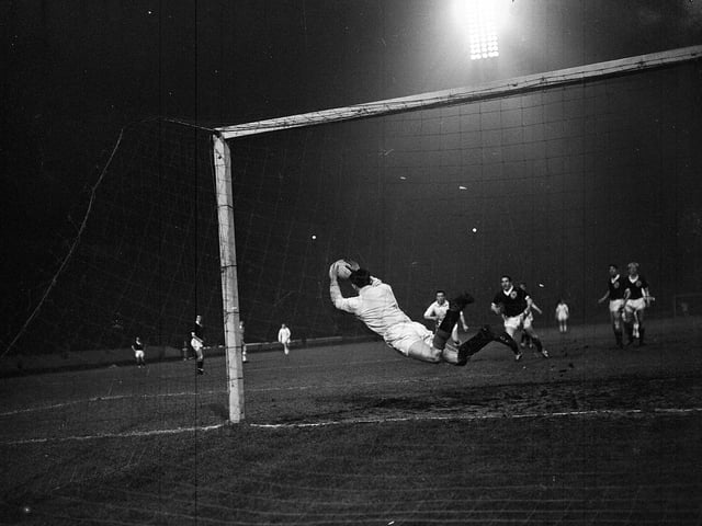 Dunbar United FC on their was to winning the Scottish Junior Cup in 1961.