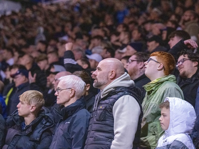 There were 19,877 supporters in attendance at Fratton Park as Pompey drew 0-0 with Wrexham under the lights on Wednesday evening.