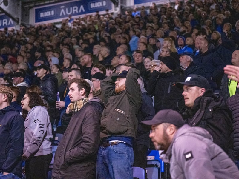 There were 19,877 supporters in attendance at Fratton Park as Pompey drew 0-0 with Wrexham under the lights on Wednesday evening.