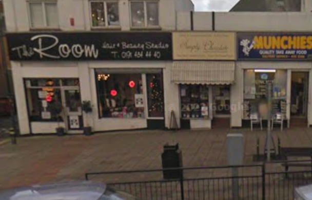 The Room hair and beauty studio, and Simply Chocolate, in a photo which was taken 17 years ago.