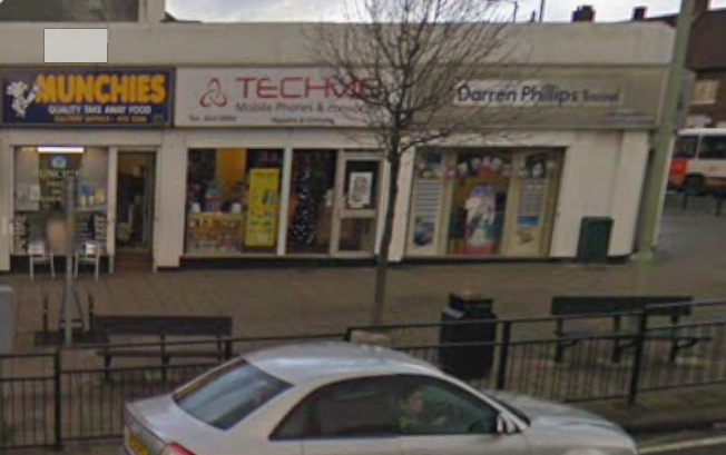 Munchies, TechMe and Darren Phillips pictured in a Google Maps photo from November 2008.