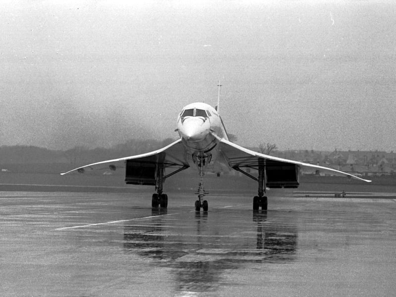 One of the Concorde aeroplanes at Prestwick airport, Ayrshire, in April 1973
