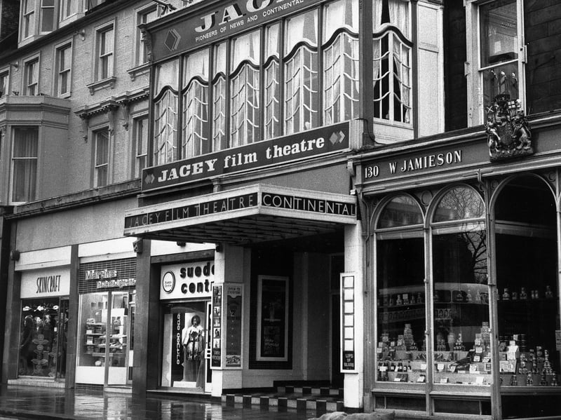 The Jacey cinema, on Princes Street, Edinburgh, pictured in 1973, shortly before it closed. It later became an HMV superstore.
