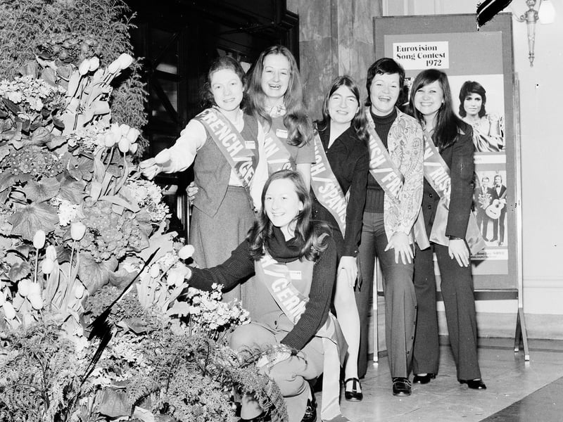 Interpreters representing various countries at the Eurovision Song Contest, held in Edinburgh, in March 1972