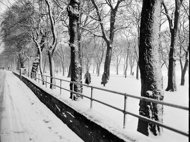 A thick covering of snow in the Meadows in January 1969.