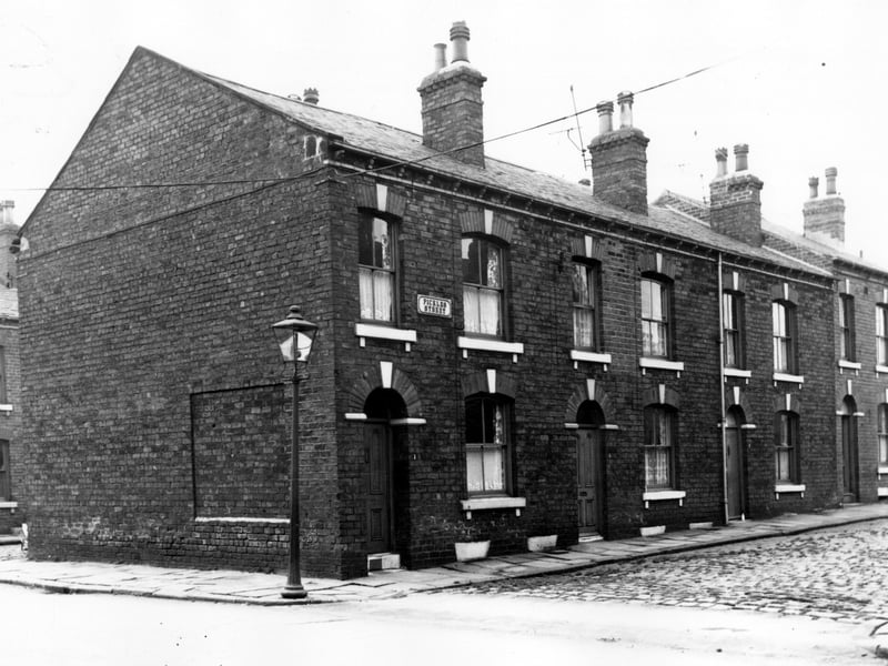 This is the odd numbered side of Pickles Street, seen from Amberley Road in October 1964.