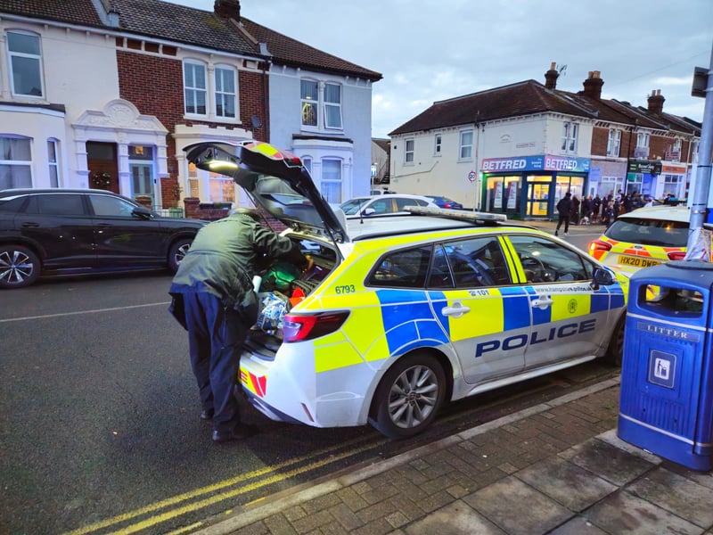 A police cordon is in place in Tangier Road following a suspected stabbing. 

Picture: Stu Vaizey 