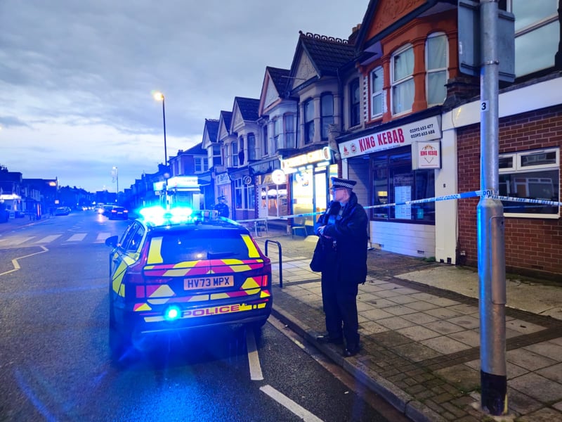 A police cordon is in place in Tangier Road following a suspected stabbing. 

Picture: Stu Vaizey 