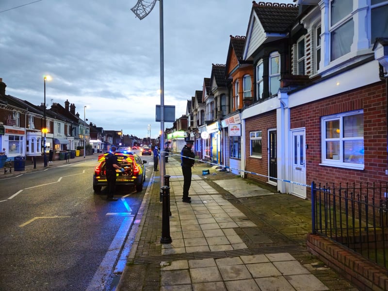 A police cordon is in place in Tangier Road following a suspected stabbing. 

Picture: Stu Vaizey 