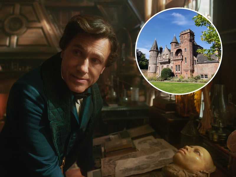 Outside of Dundee, which has its own ties to Frankenstein, is Hospitalfield House in Arbroath which stepped in as Harlander’s (Christoph Waltz) home. The historic home is now also an arts centre. 