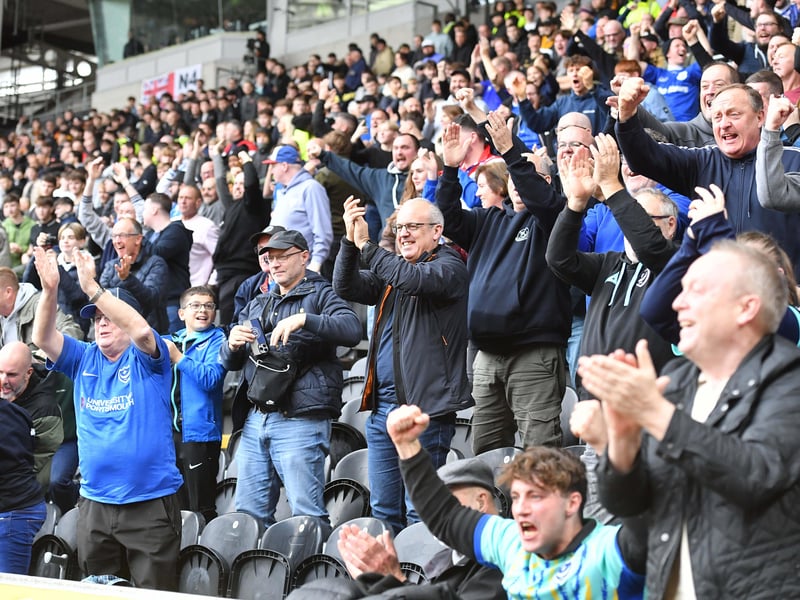 These Pompey fans certainly enjoyed Terry Devlin's second goal v Hull