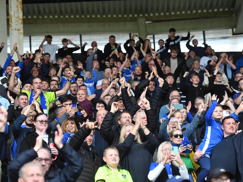 Joyous scenes in the away end at the MKM Stadium.