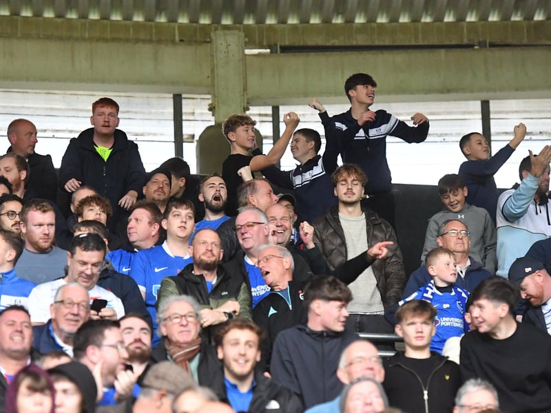 Pompey fans making plenty of noise at Hull's MKM Stadium