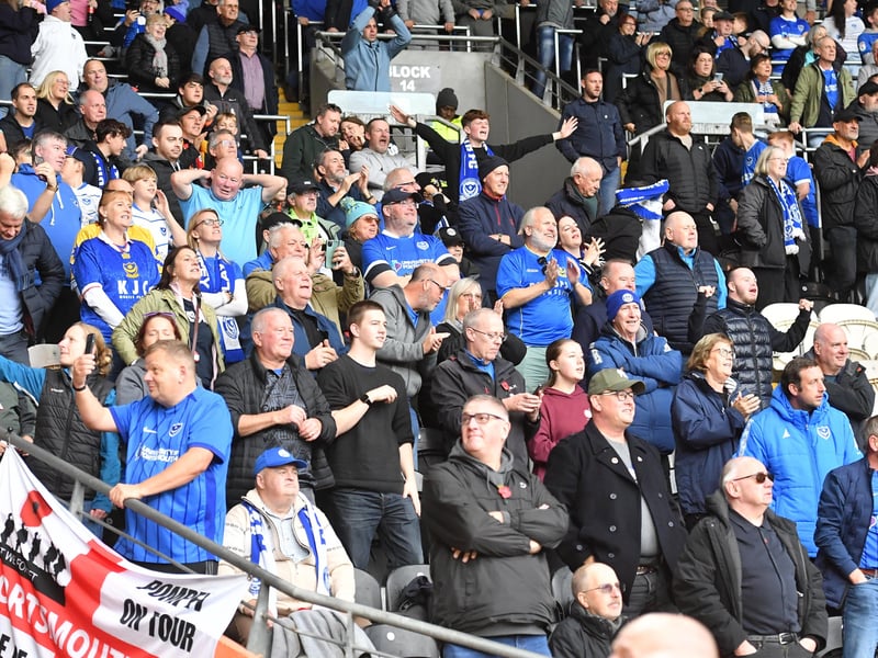 Pompey fans faced a 544-mile round trip on Saturday