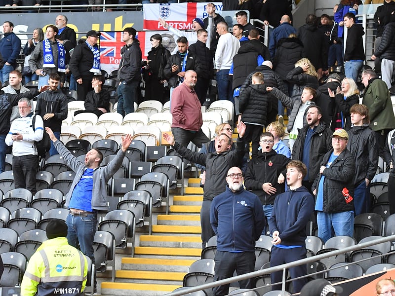 1,716 Pompey fans made the trip to Hull for the Saturday lunch-time kick-off