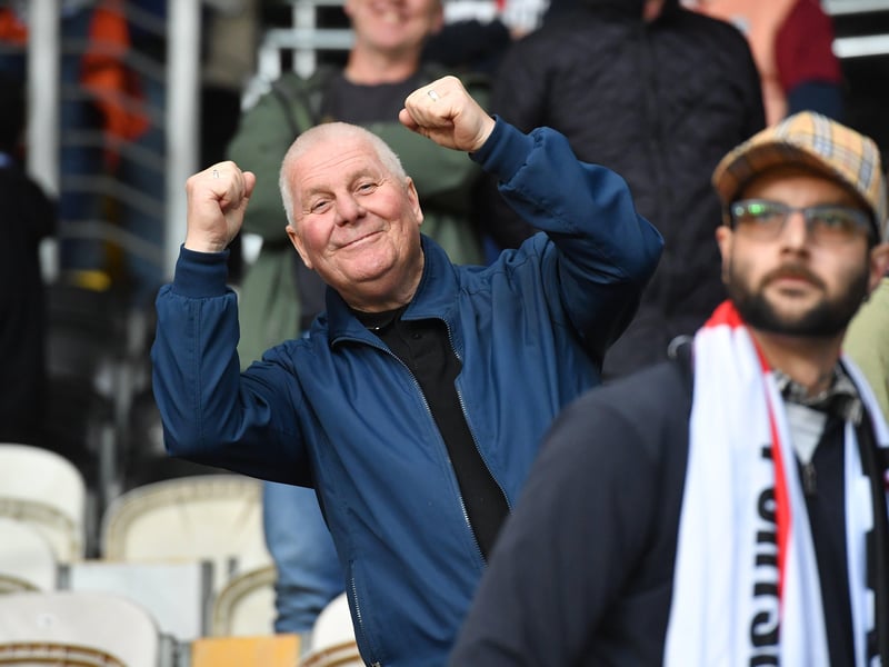 Putting on a brave face at the final whistle!