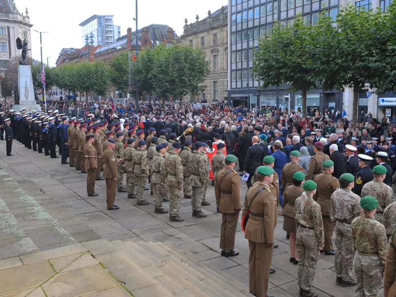 The service was followed by a two-minute silence at 11am and a rendition of The Last Post.