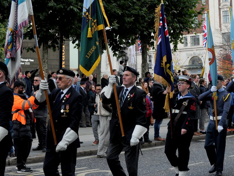 Remembrance services were held across the Leeds district today.