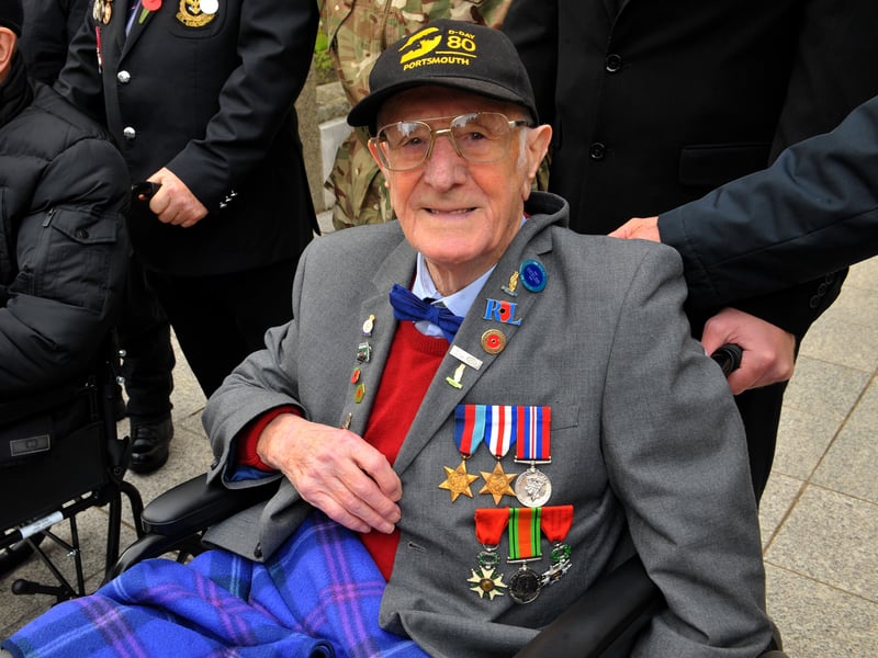 D Day veteran 102-year-old Jack Mortimer, of Seacroft, proudly shows his medals. He was one of the first people to land on Sword Beach on June 6, 1944.
