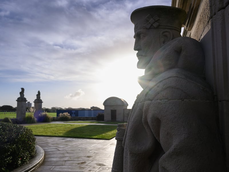 Pictured is: Statue at Portsmouth Naval Memorial.