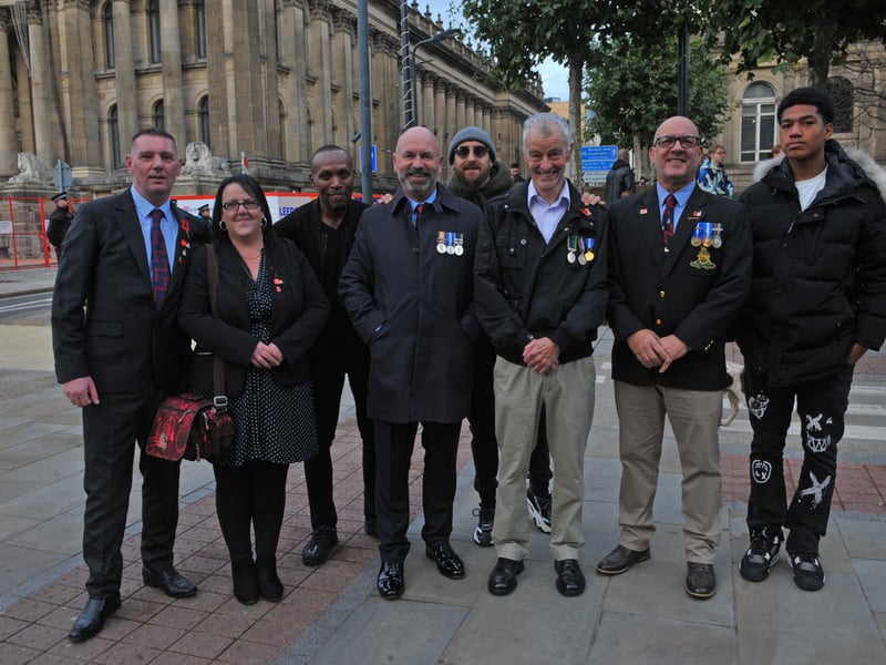 Army vets and friends at the ceremony.