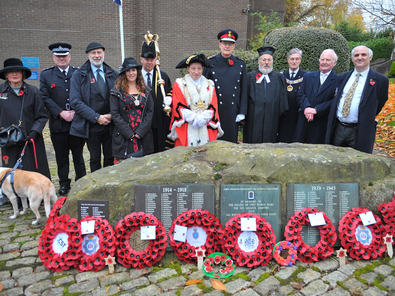 Many of the attending dignitaries previously attended the central service of remembrance at Victoria Gardens.