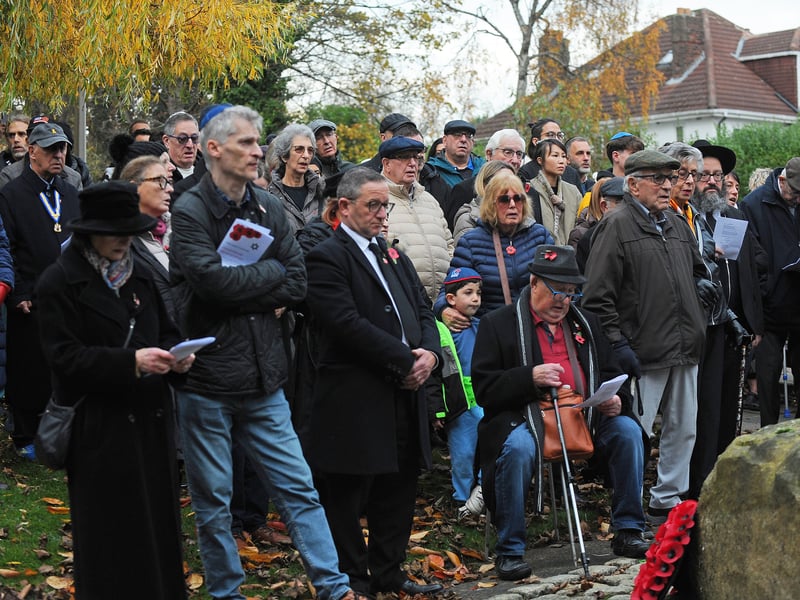 Attendees paid their respects to all fallen soldiers and the six million innocents who died in the Holocaust.