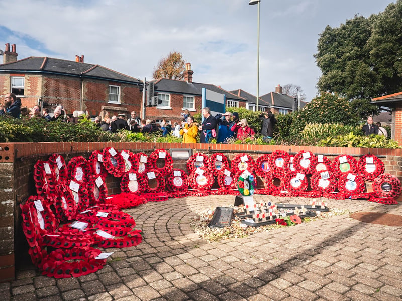 Wreaths were laid at the Gosport War Memorial Hospital commemoration site.