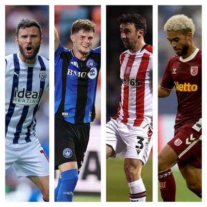 From left to right: Erik Pieters, Tom Pearce, Enda Stevens and Bryan Hein are four free agent left-backs available to Pompey.
