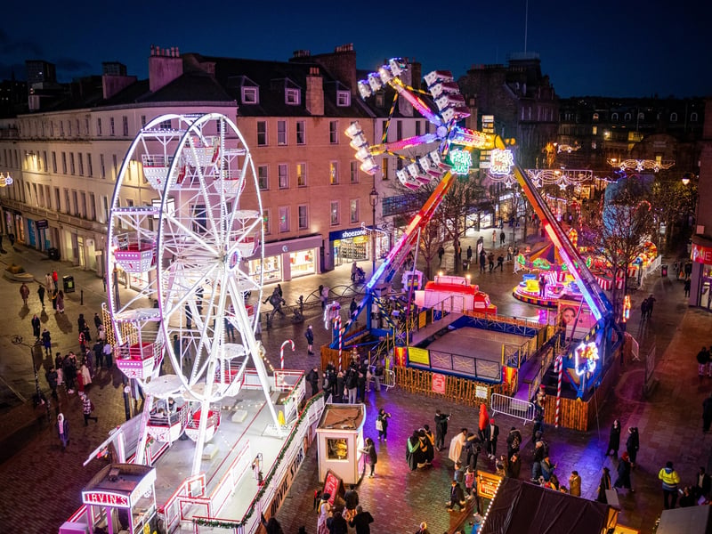 Dundee’s Christmas in the Square, run by Hornes Pleasure Fairs, will begin on December 4 and run until December 31. The event will feature rides, market stalls, live music and an alpine bar.