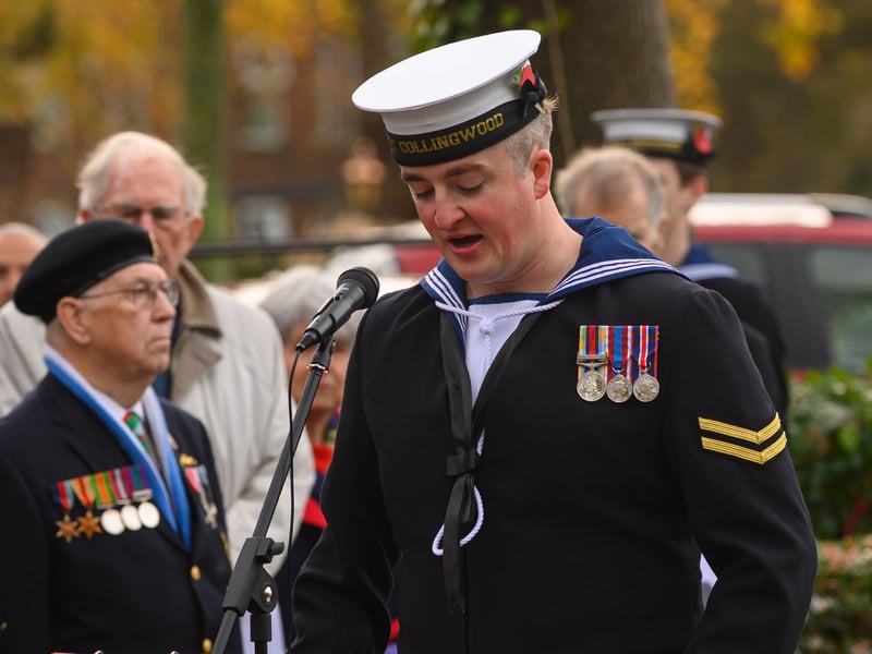The reading of "In Flanders Fields".