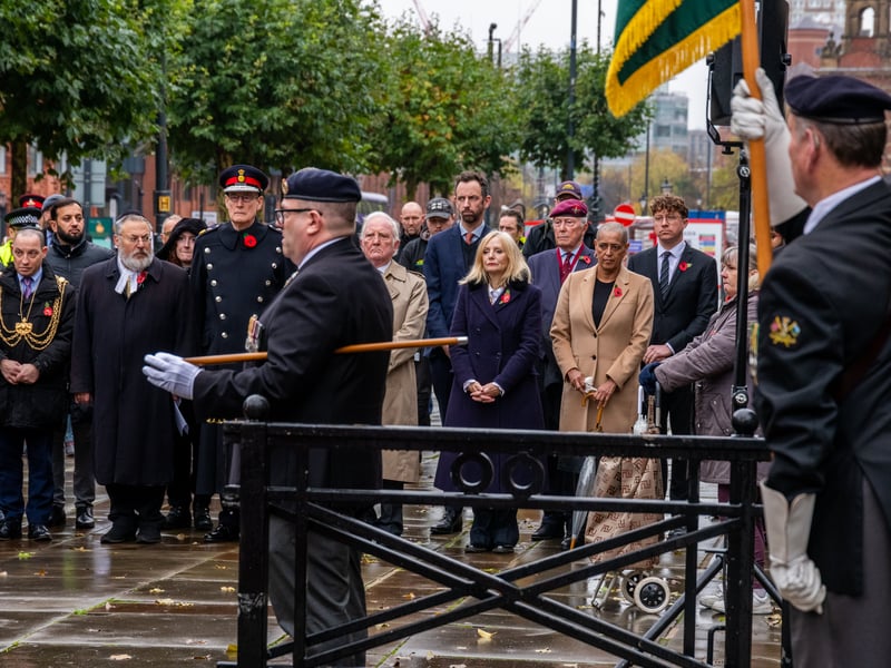 The service took place at Leeds War Memorial on Tuesday morning.