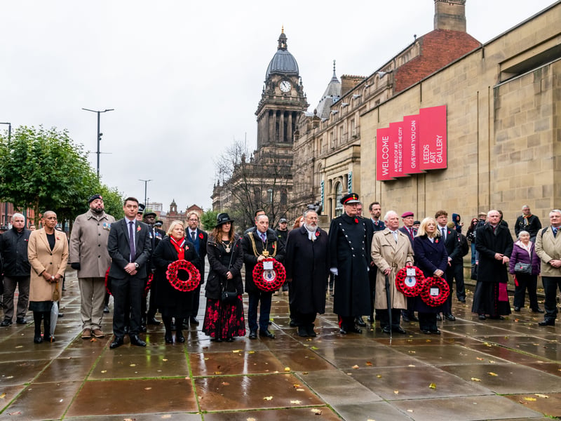 Wreaths were laid by the Lord Mayor of Leeds, the Lord-Lieutenant for West Yorkshire and other representatives from the community.