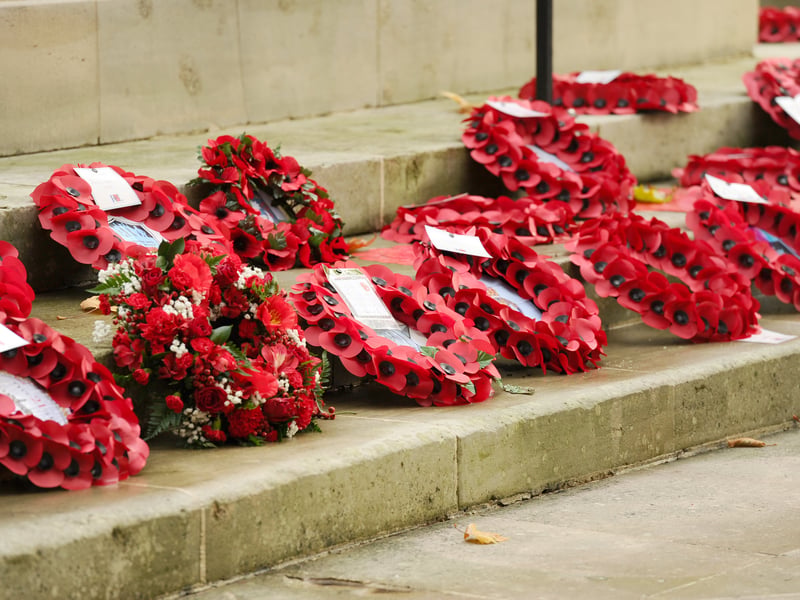 A service was held on Tuesday, November 11, 2025, at the First World War cenotaph in Guildhall Square, Portsmouth, to mark Armistice Day.
