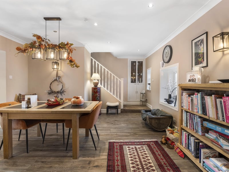 The East Lothian property also has this great dining area, with plenty of space for family meals or entertaining.