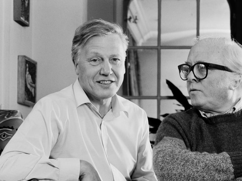 Actor and filmmaker Richard Attenborough with his brother, the broadcaster and biologist David Attenborough, at Richard's home in June 1988