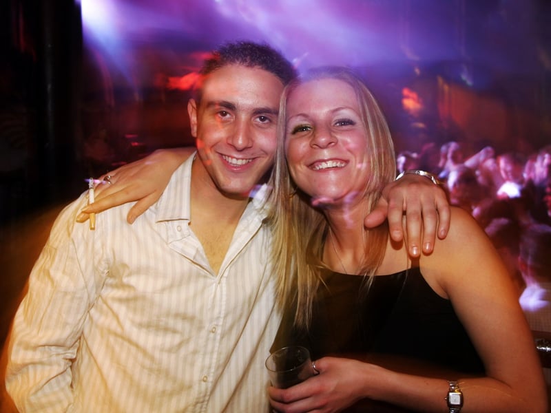 Ben and Jenny at The Republic nightclub, Sheffield, in April 2003