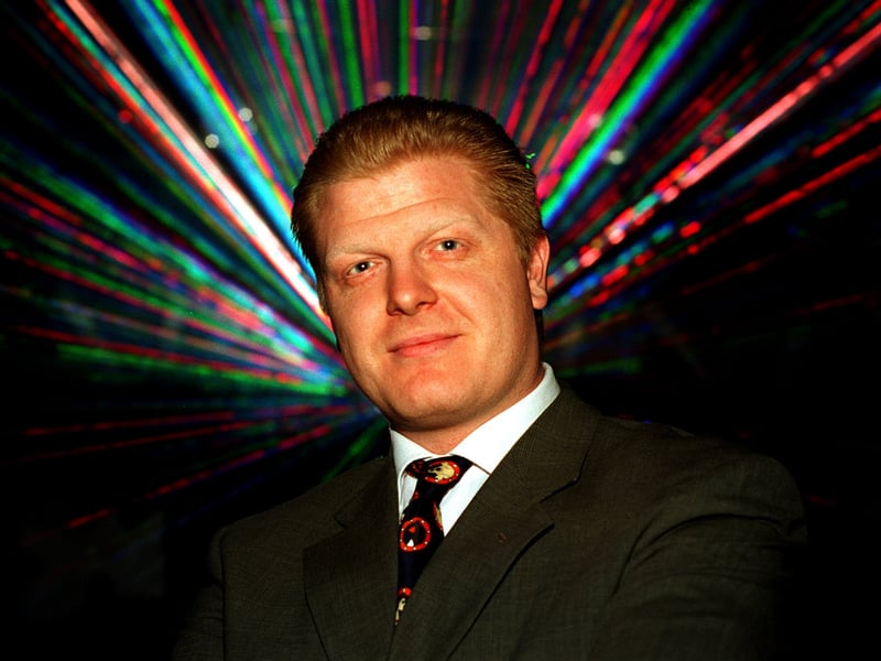Andy Billingham, general manager of Majestyk nightclub, in Leeds, who organised Elton John`s 50th birthday party, pictured in December 1997