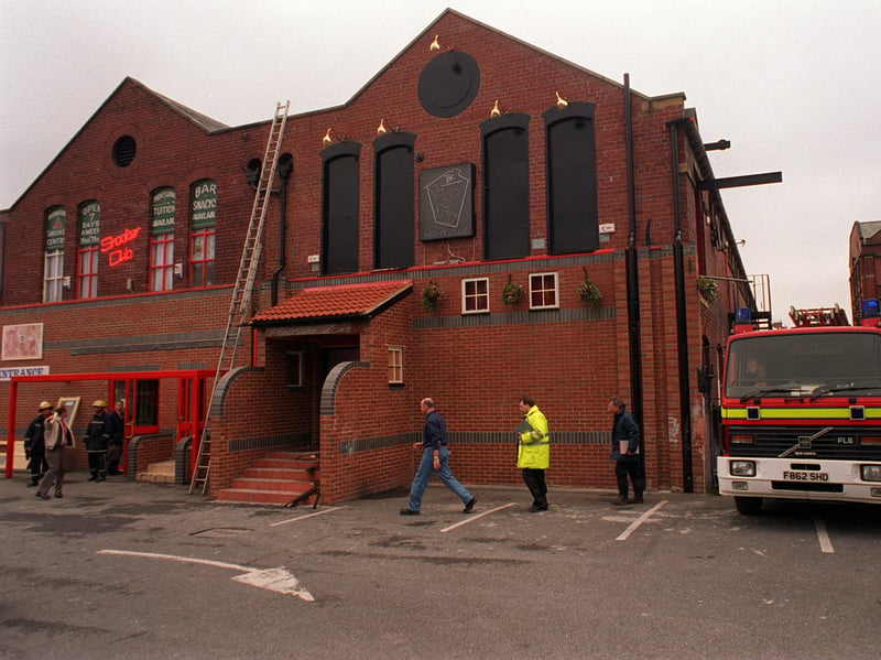 The Loft nightclub in Morley pictured following a fire in 1997