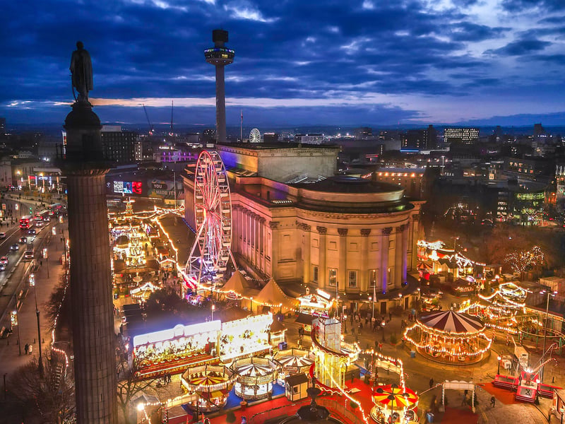 Located in the shadow of the stunning St George’s Hall, the Liverpool market is famous for its festive tipis, Bavarian bar, and traditional rides. It’s the perfect place for a final celebratory glass of mulled wine on Christmas Eve. 📍 St George's Place (outside St George's Hall), Liverpool, L1 1JJ