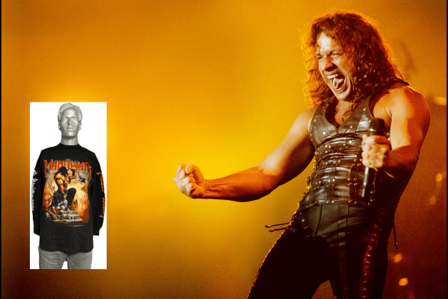 This original vintage 1994 UK/Europe long-sleeve T-shirt is a testament to Manowar's "loudest band in the world" aesthetic. The stunning imagery is based on their epic song, 'Achilles, Agony and Ecstasy in Eight Parts,' with meticulous detail across the garment. The shirt lists 52 tour dates down one sleeve, and the tour name down the other. Incredibly rare and appearing unworn, this 100% cotton piece is in pristine condition, free of flaws, cracks, or discoloration. It is an outstandingly preserved item from the band's peak era, ready for any serious metal collector.
