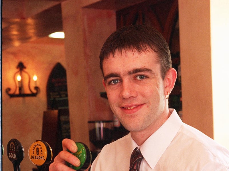 Manager Steve Jennings at The Yorick pub, on Division Street, Sheffield, in 1997