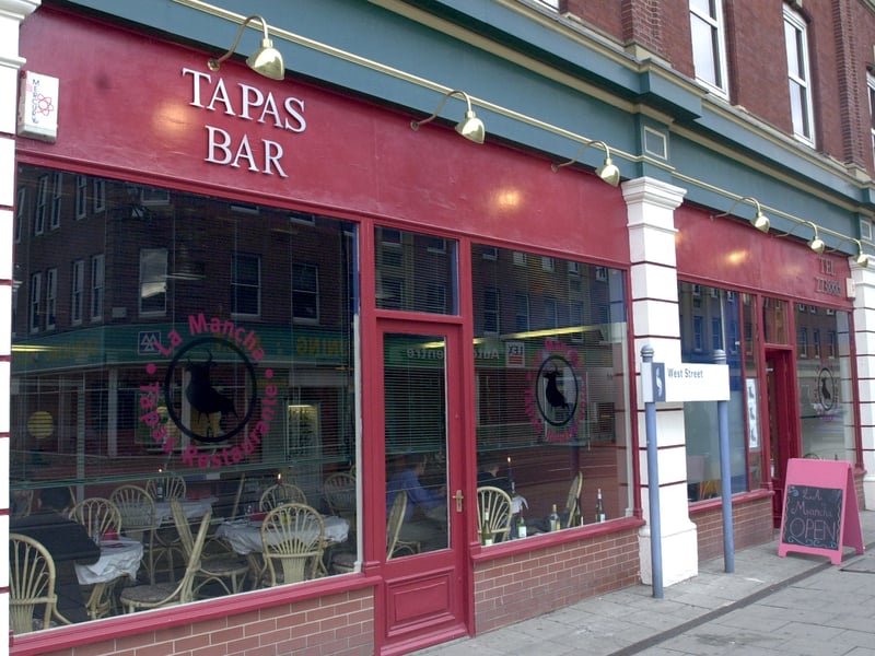 The La Mancha tapas bar, on West Street, Sheffield, in June 2000